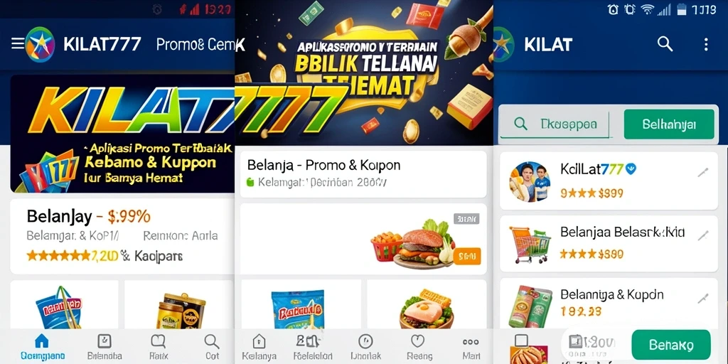 Antarmuka KILAT777 yang sederhana dan menarik untuk Promo & Kupon.