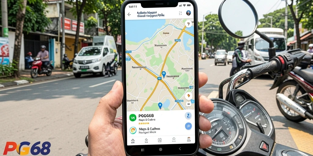 Tampilan antarmuka PGG68 yang user-friendly untuk navigasi motor.