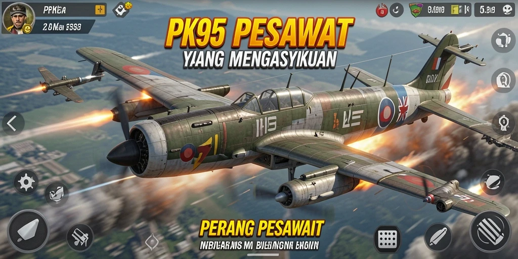 Tampilan antarmuka PK95 saat bertempur di langit.