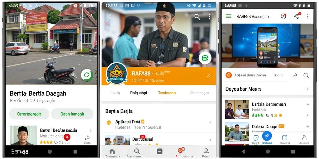Tampilan antarmuka aplikasi RAFA88 untuk berita daerah.