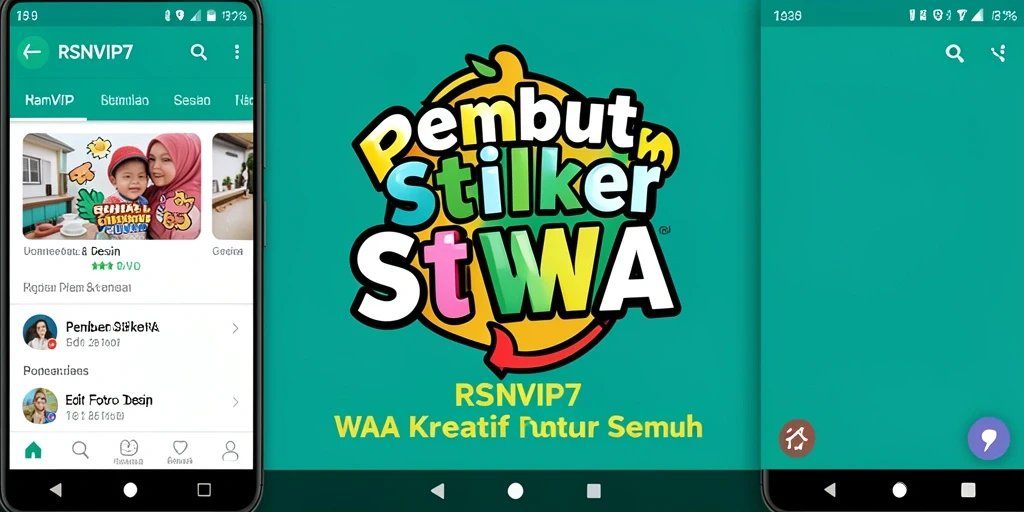 Antarmuka RSNVIP7 untuk membuat stiker WA yang menarik.