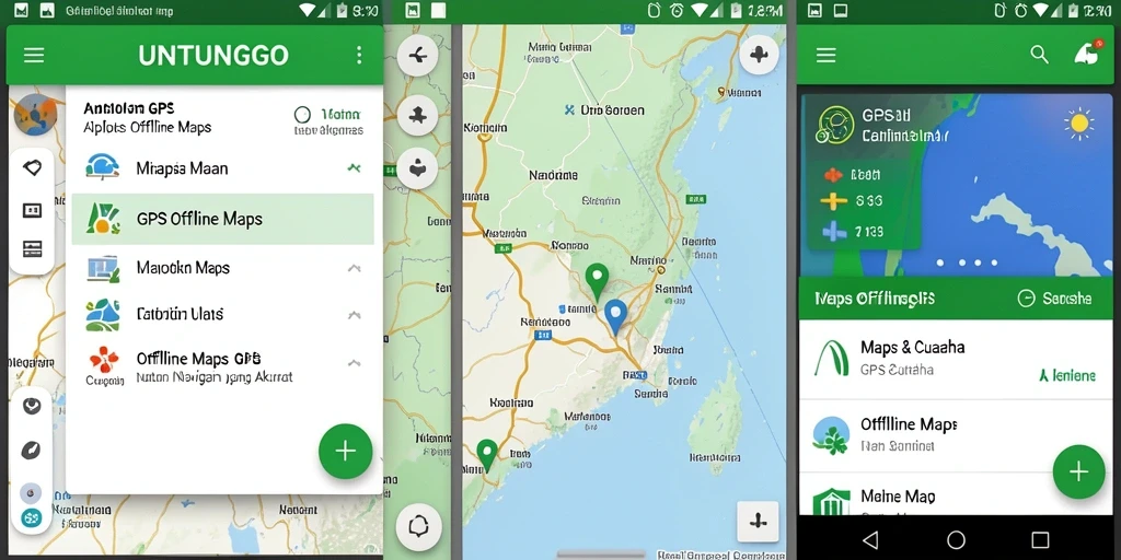 Antarmuka UNTUNGGO dengan peta navigasi yang jelas dan informatif.