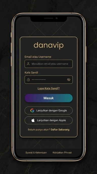Masuk Akun danavip untuk Pengguna Android